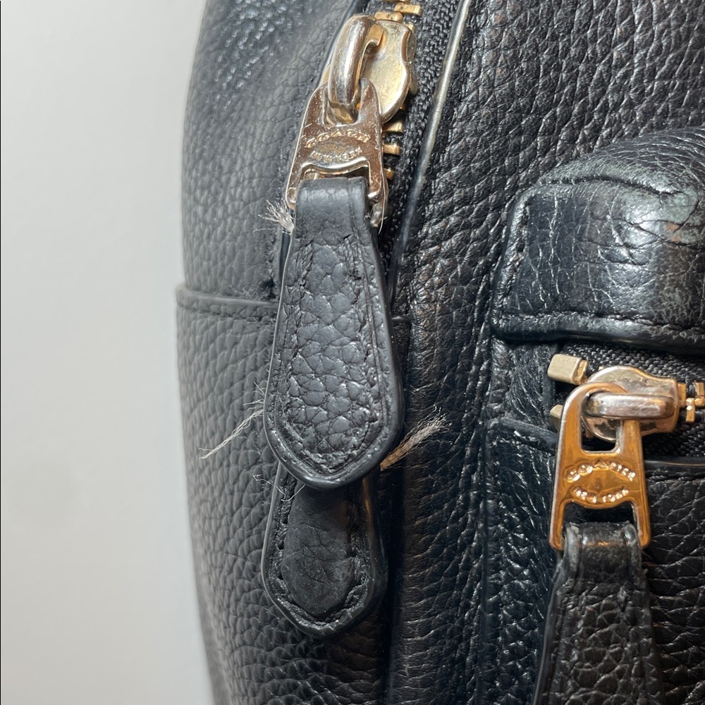 Coach Black Leather Backpack - Picture 4 of 11